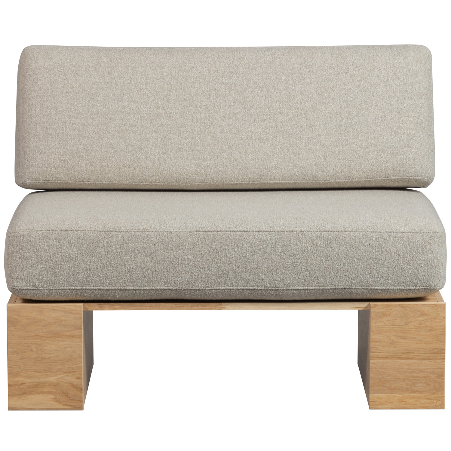 vtwonen muurbankje incl. kussens - Eiken - Naturel/Beige - 84x110x67