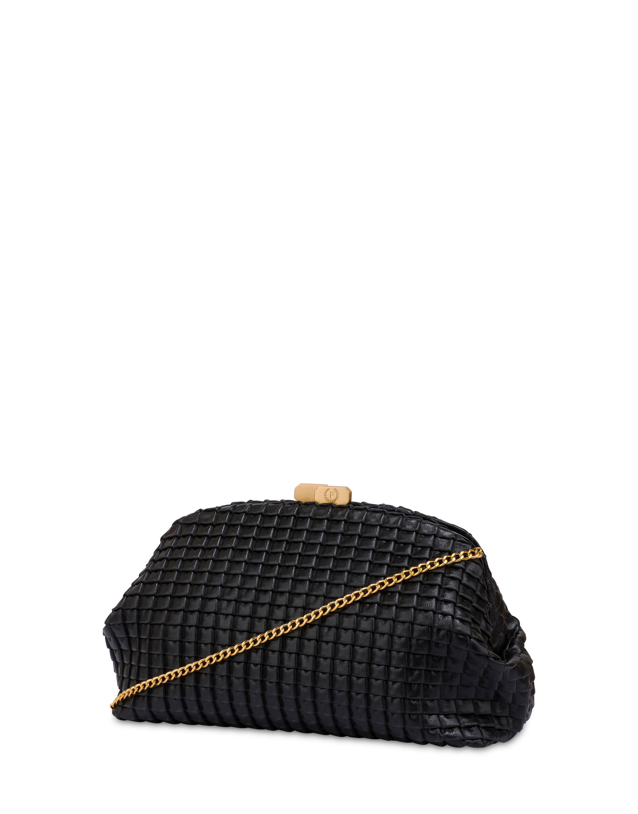 Pochette Cloud In Mini Grained Lux Plissè Pu Nero