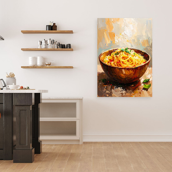 Obraz do kuchni baru jadalni, Spaghetti Makaron 20x30