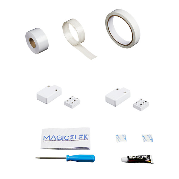Pack avec câble ultra-plat Magic Elek 3 lignes 2m 16A 3500W