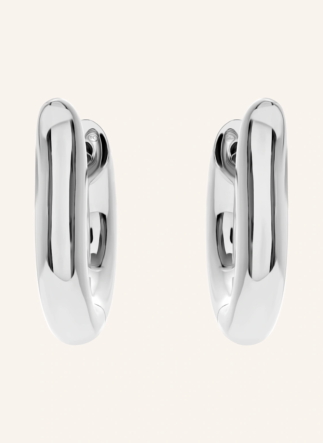 TAMARA COMOLLI Ohrstecker SIGNATURE OHRSTECKER HOOP SMALL 18K Weißgold