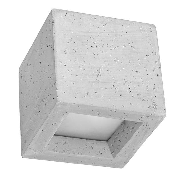 Sollux wandlamp Leo - 1 lichts - 12 x 10  cm - grijs