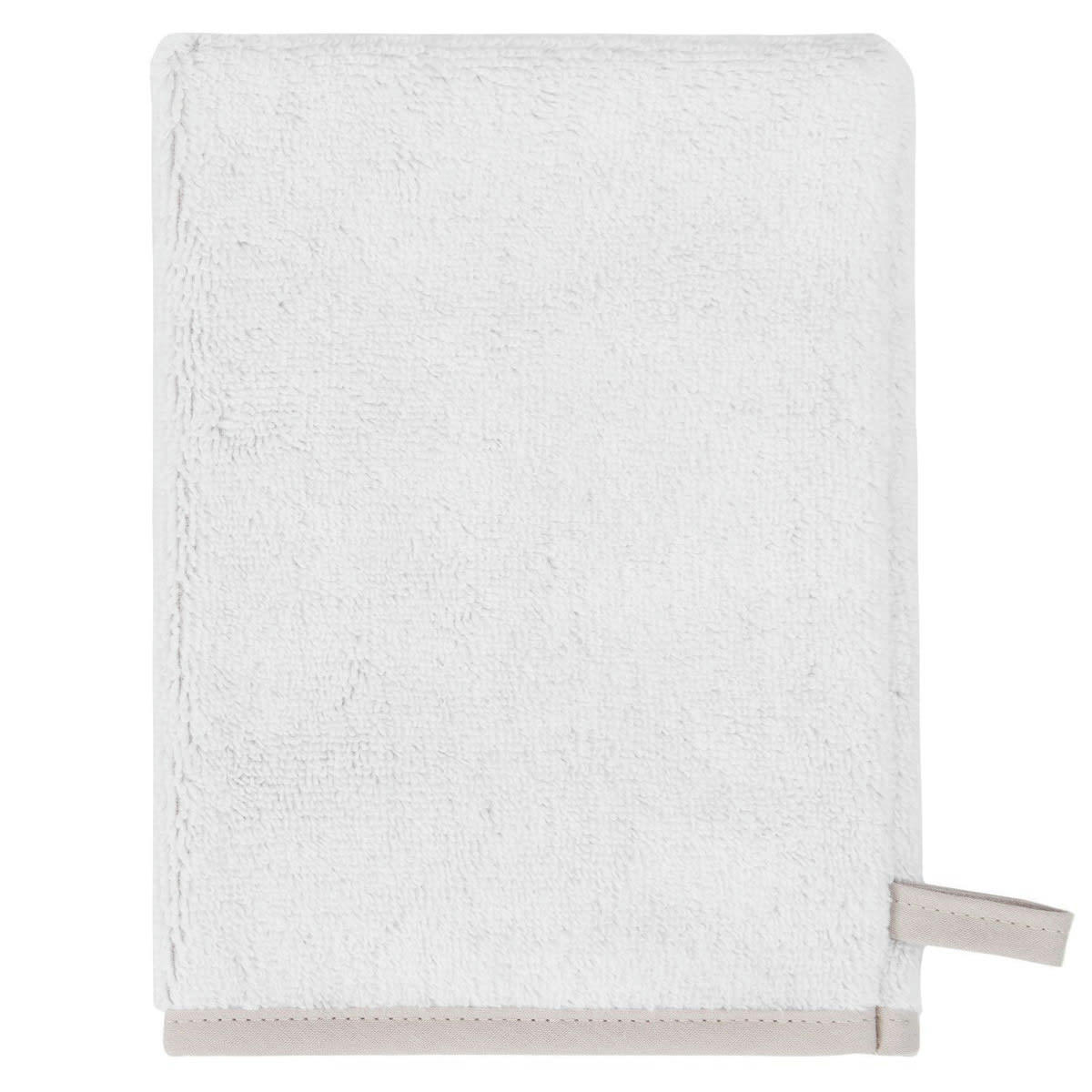 RAMATUELLE - Lot de 2 gants en éponge zéro twist  blanc 16x22 cm