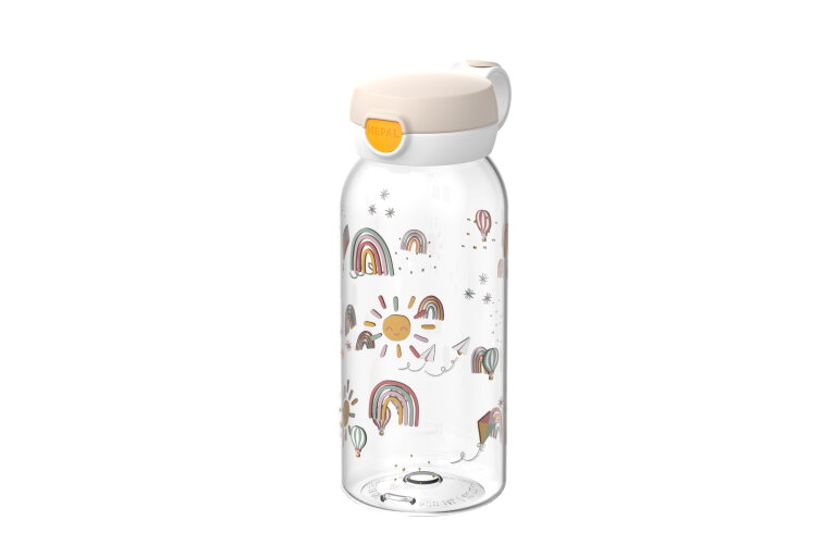 Campus drinkfles met flipdop 600 ml - Sunshine & Rainbow