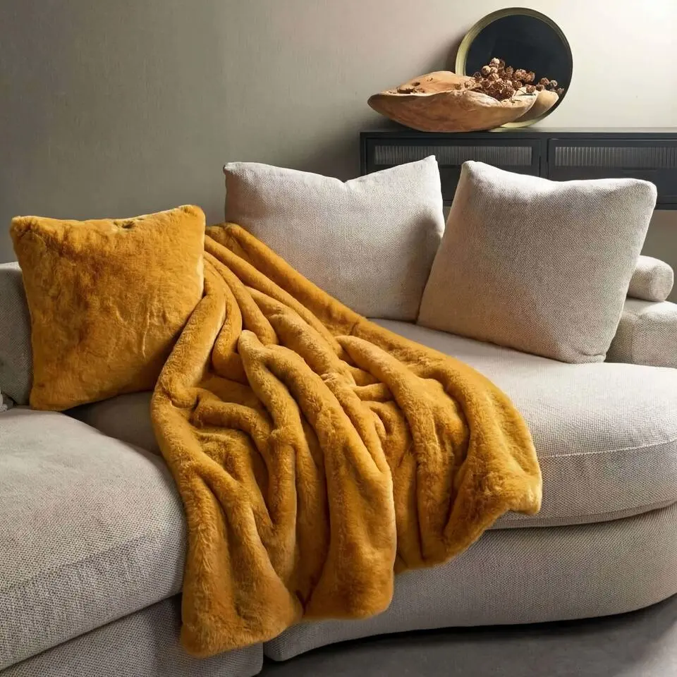 Plaid Zinzi - Golden Glow - 140x180 cm