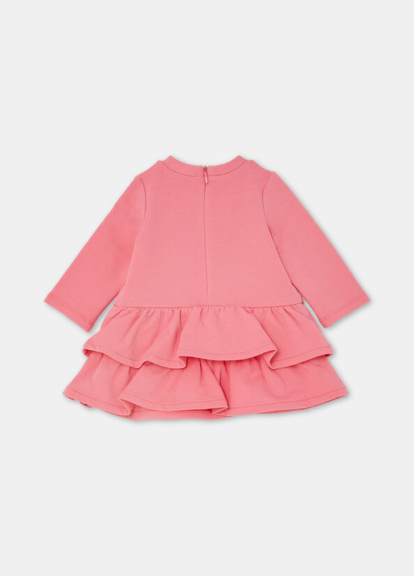 Abito in felpa di cotone con logo