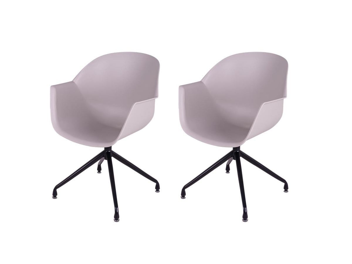 MaximaVida eetkamerstoel Cuyp XXL taupe draaiframe stoelpoten- 2 stuks