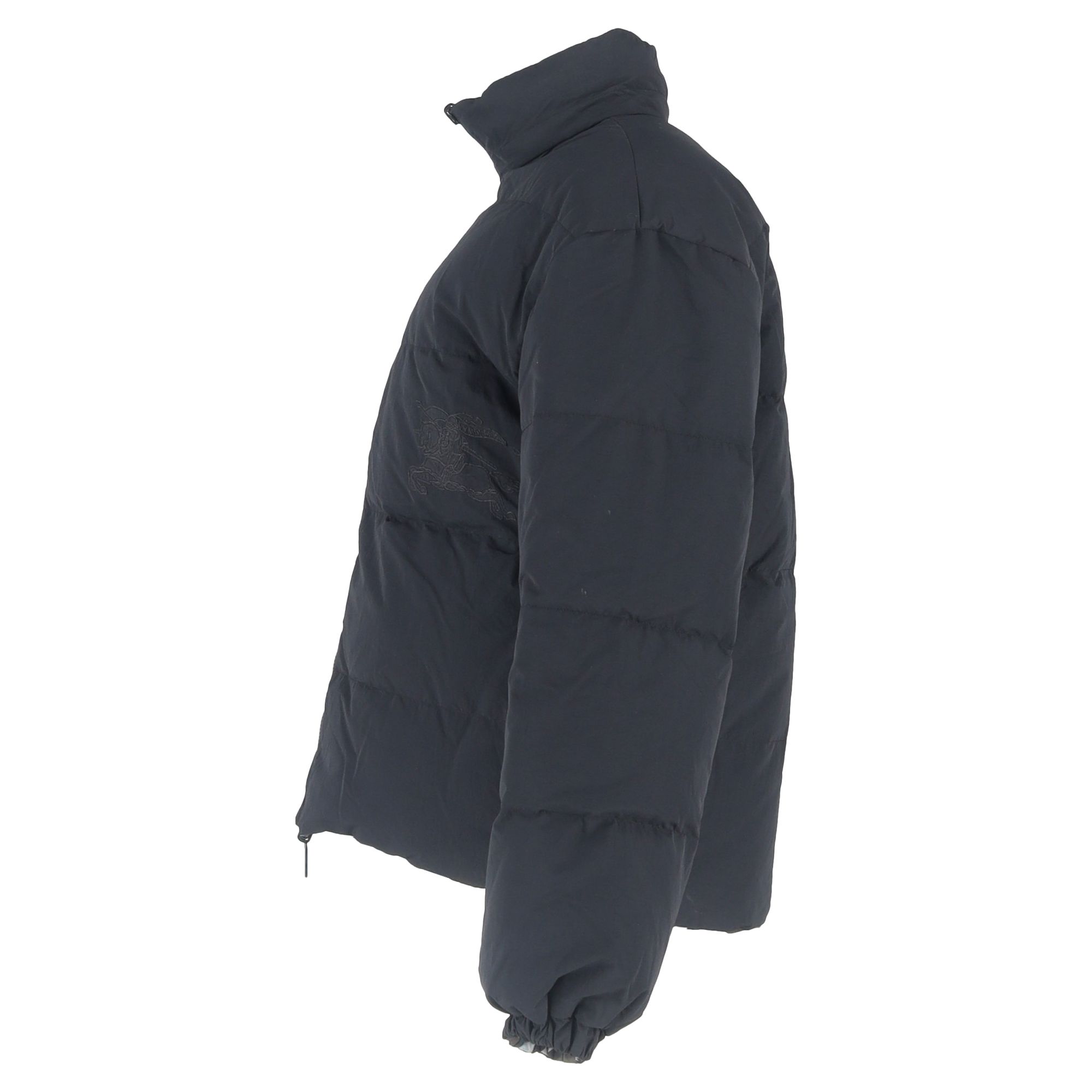 Burberry Preloved Check Puffer Jacket in Black Nylon