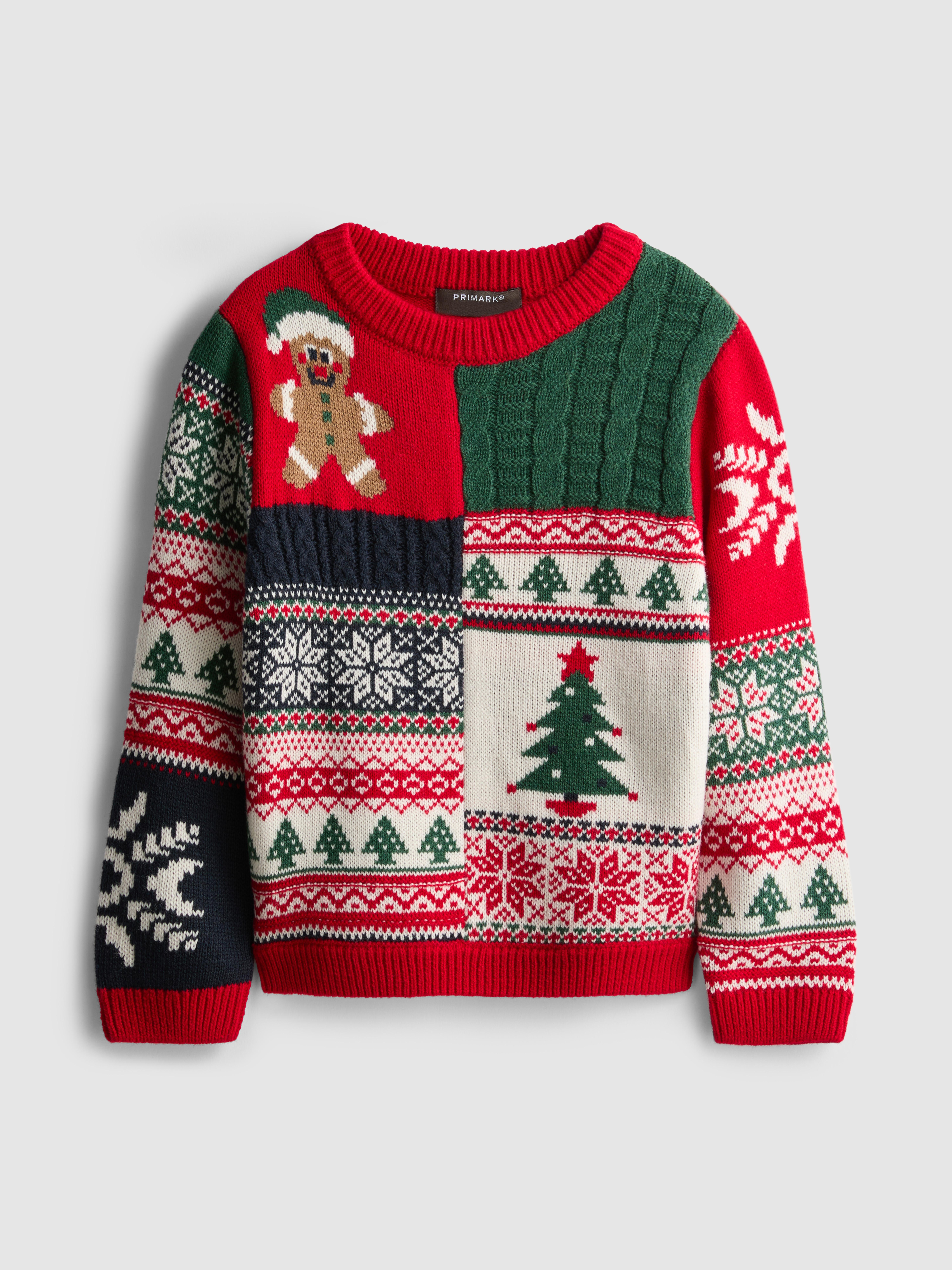 1.5-8yrs | Christmas Patchwork Sweater