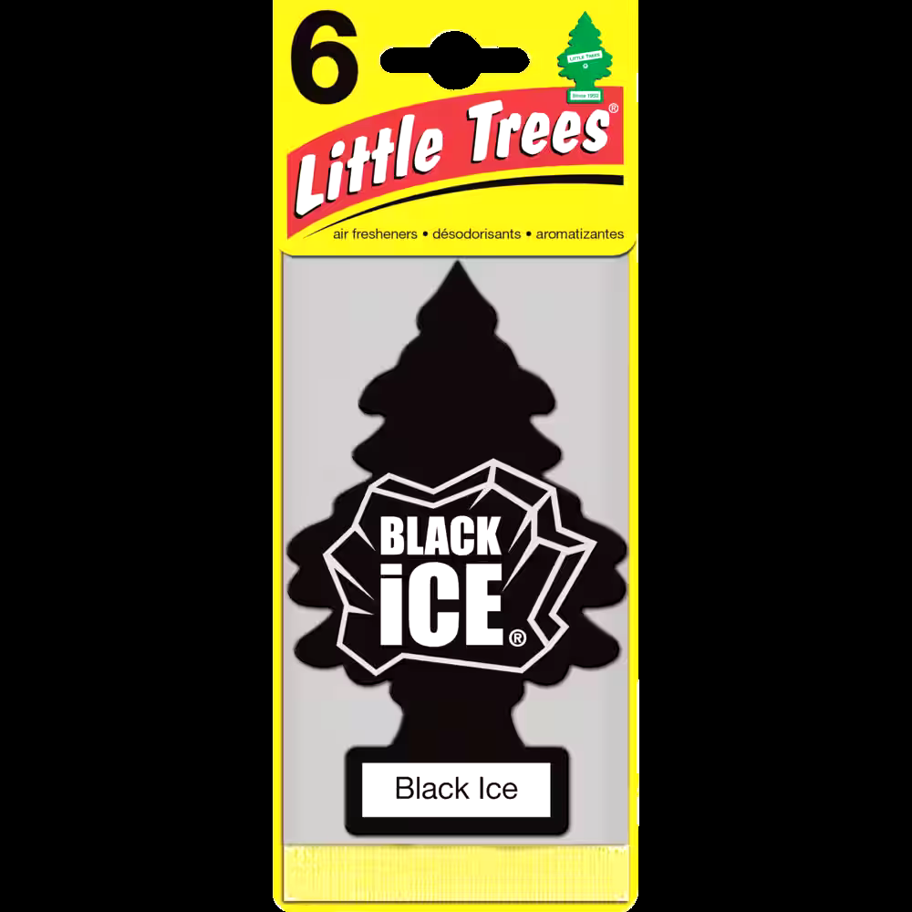 Little Trees Hanging Air Freshener, Black Ice, 6-pk