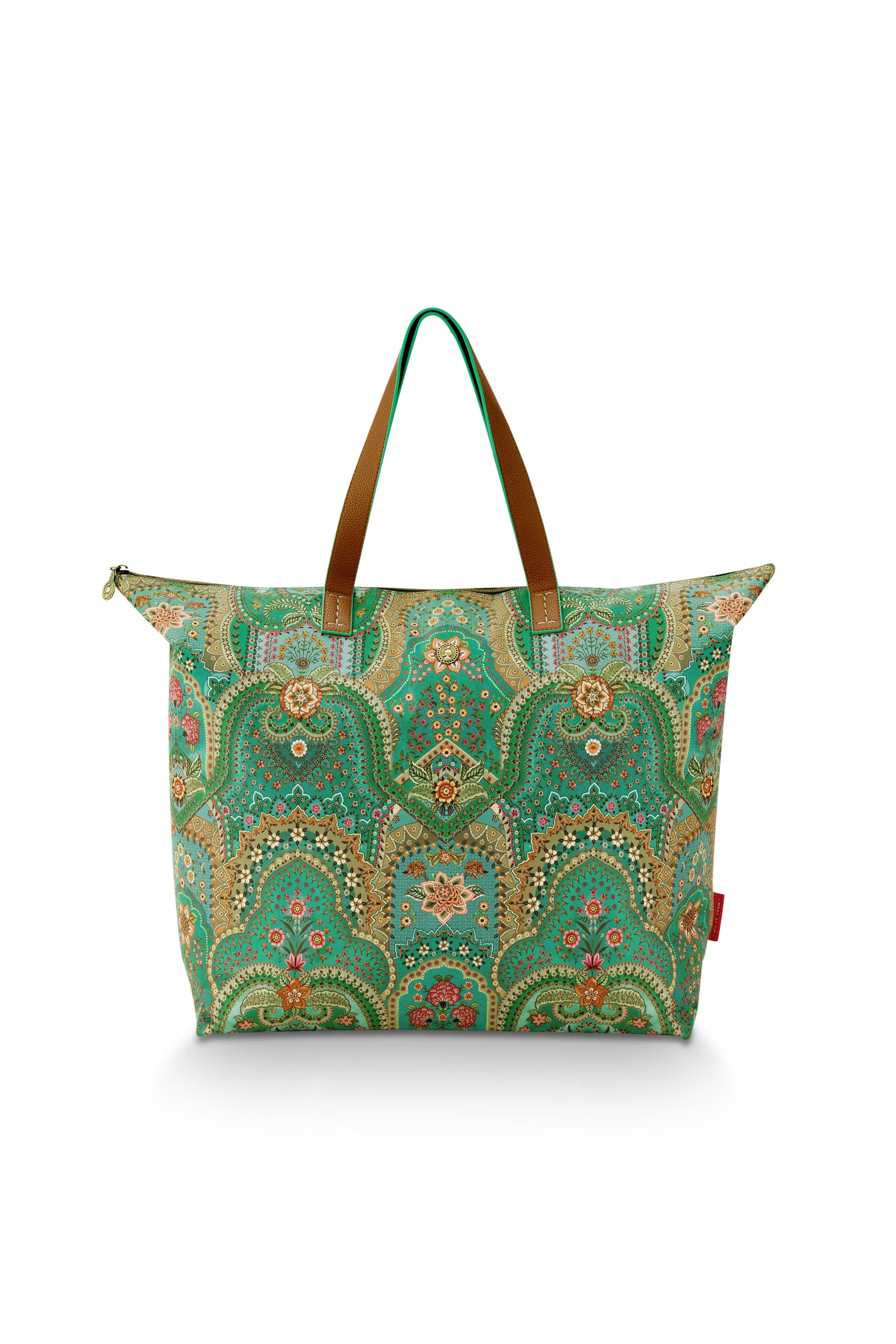 Pip Studio - Tilda Tote Bag Dames - Jabali - Groen - 66x20x44cm