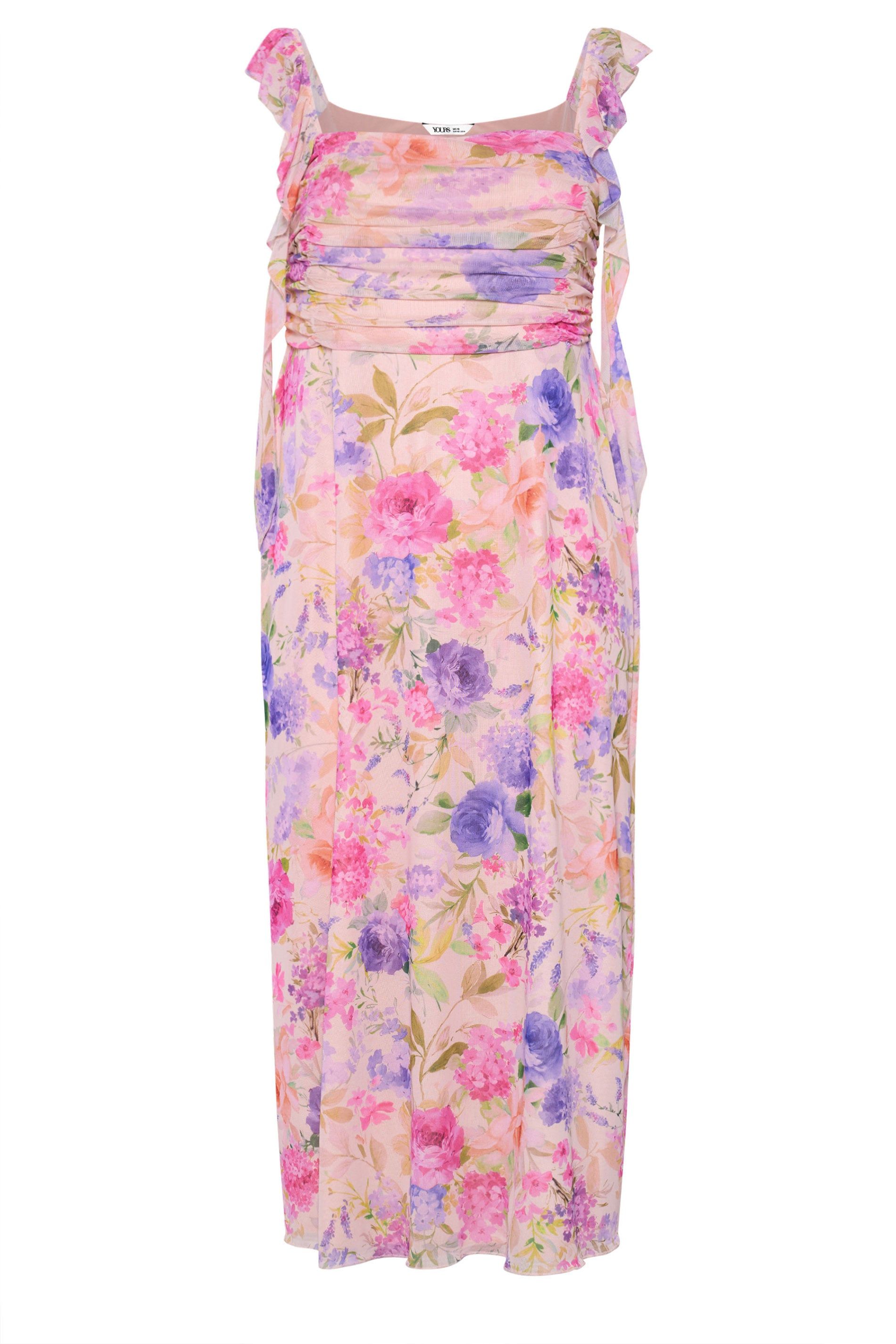 Yours Floral Ruffle Maxi Dress