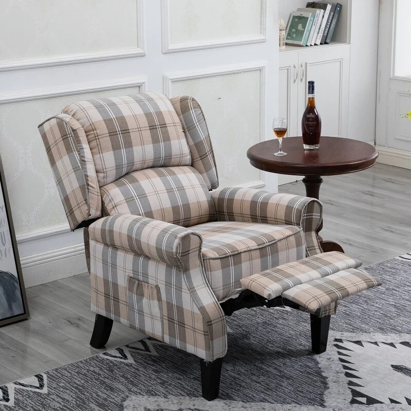 Vintage Armchair Sofa Recliner Chair Glider for Living Room,Fabric