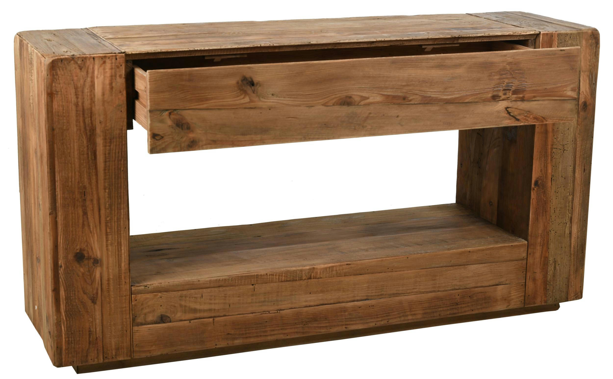 - Console en pin recyclé