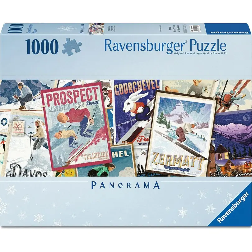 Puzzle 1000er-Set Vintage Ski-Poster
