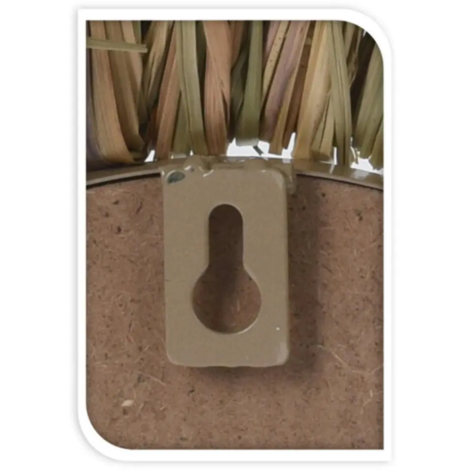 Home & Styling Wandspiegel Raffia - frame kleur naturel - D 40 cm