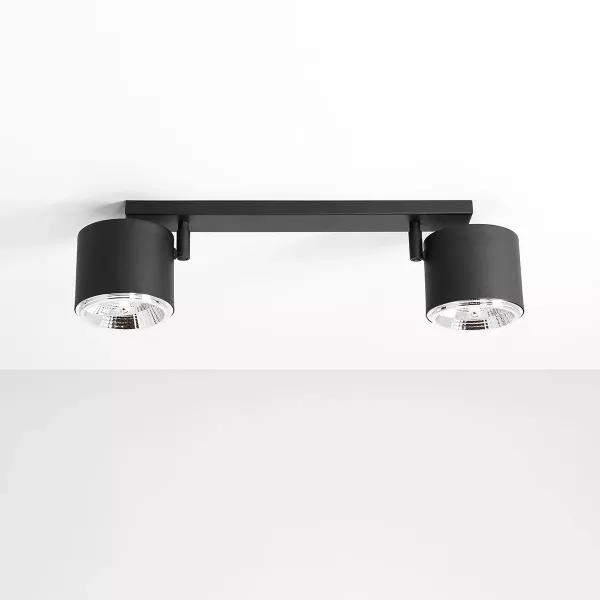 Spot listwa czarny Bot 2xES111x35W wym:10x40x17cm IP20 Aldex