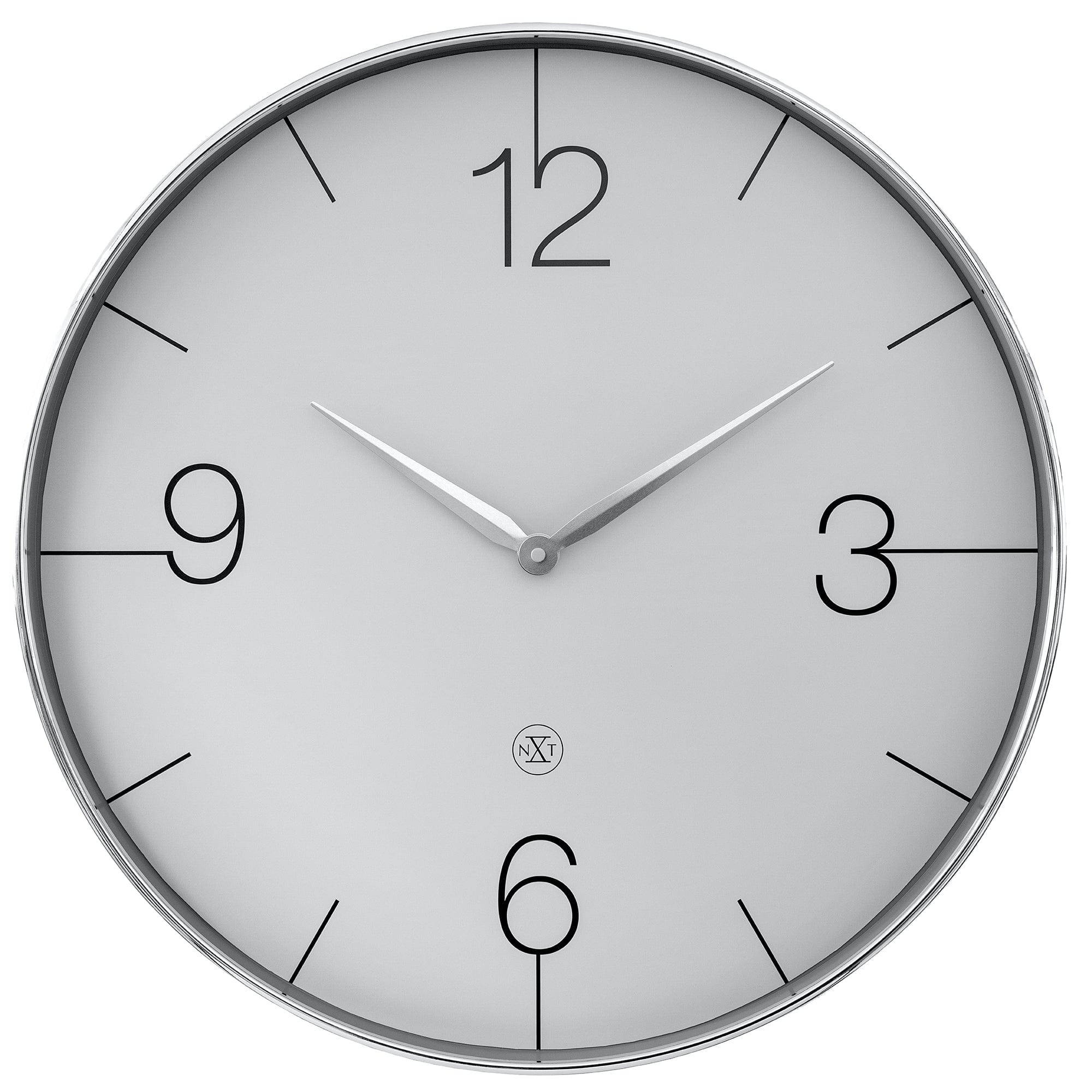 NeXtime - Wandklok 51cm-Stil-Chroom Groen-Plastic-nXt 'Finesse Large'