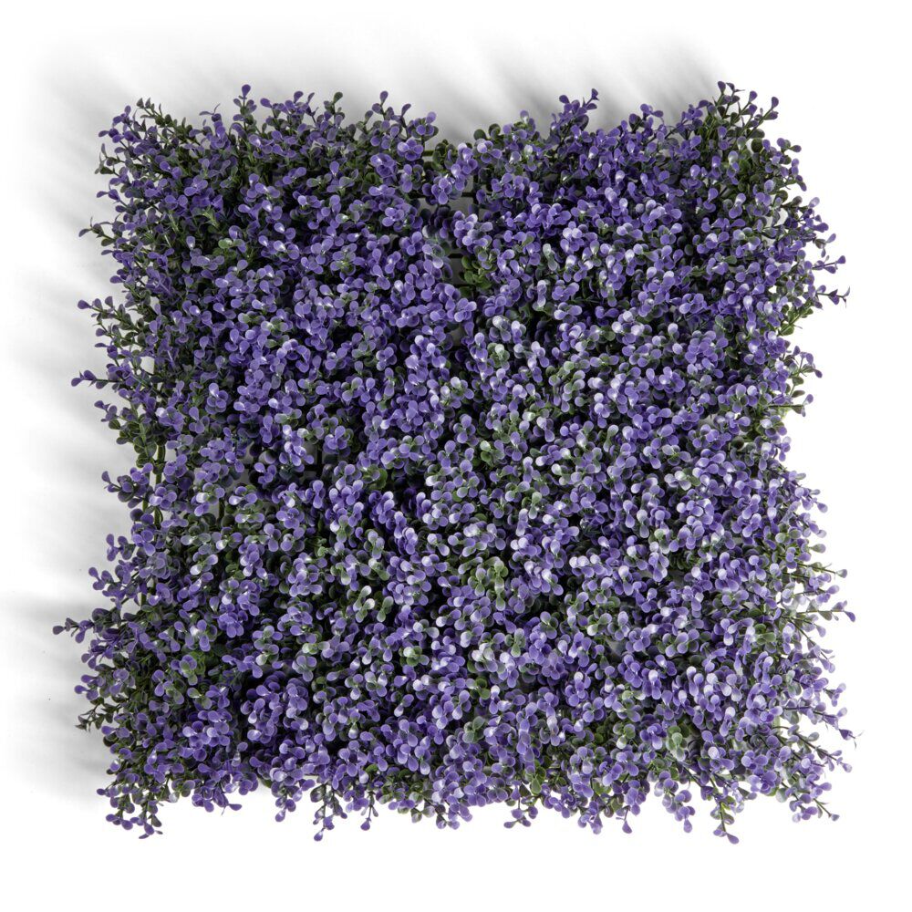 Carré végétal artificiel violette 25x25cm clipsable