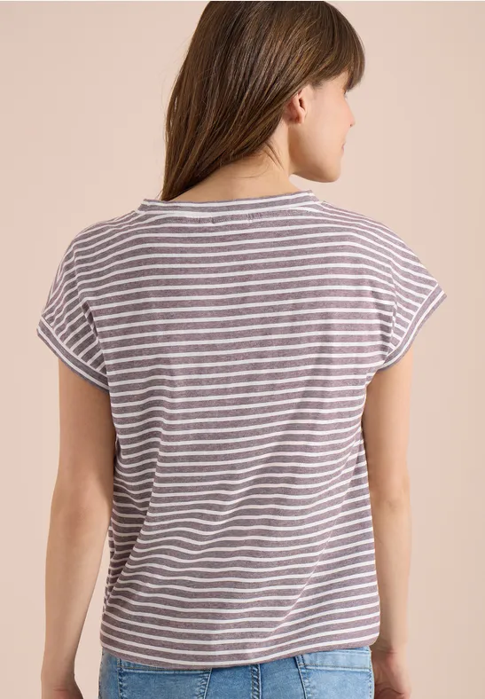 Kurzarm T-Shirt mit elastischem Saum