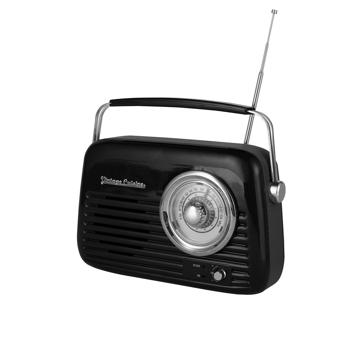 Rádio VINTAGE CUISINE preta com bluetooth