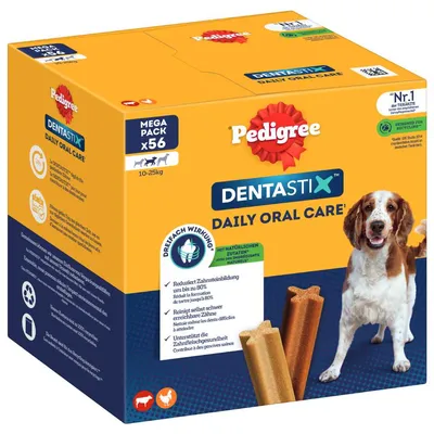 Dental care snack: Pedigree Dentastix for medium-sized dogs (10-25 kg)