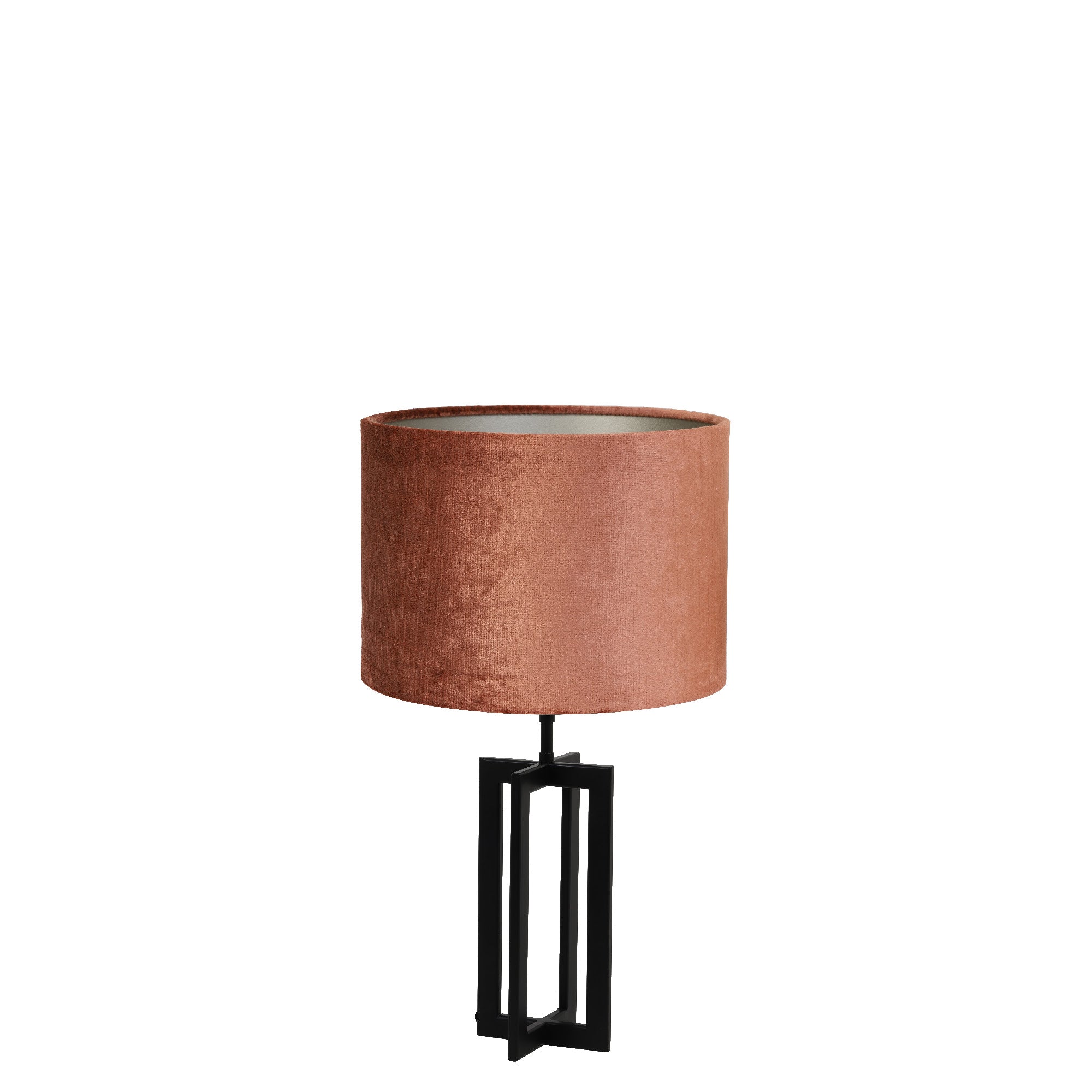 Light & Living tafellamp Mace/Gemstone - zwart, terra - 30x30x56cm