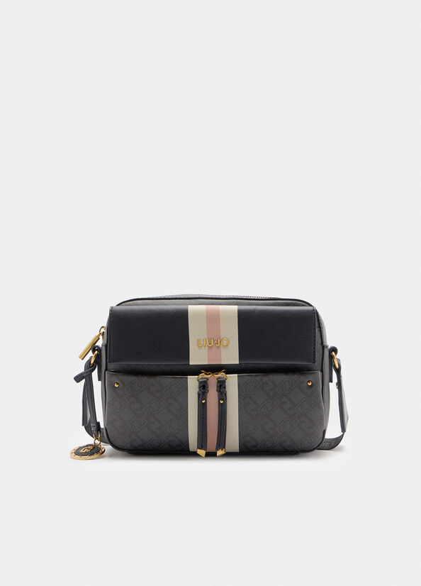Borsa a tracolla media con charm
