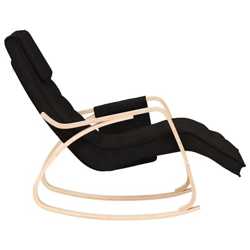 NNEVL Rocking Chair Black Fabric