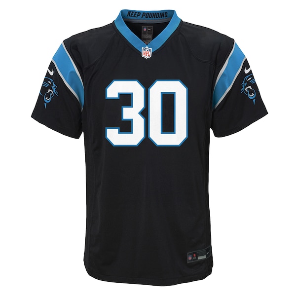 Chuba Hubbard Carolina Panthers Nike Youth Team Game Jersey - Black