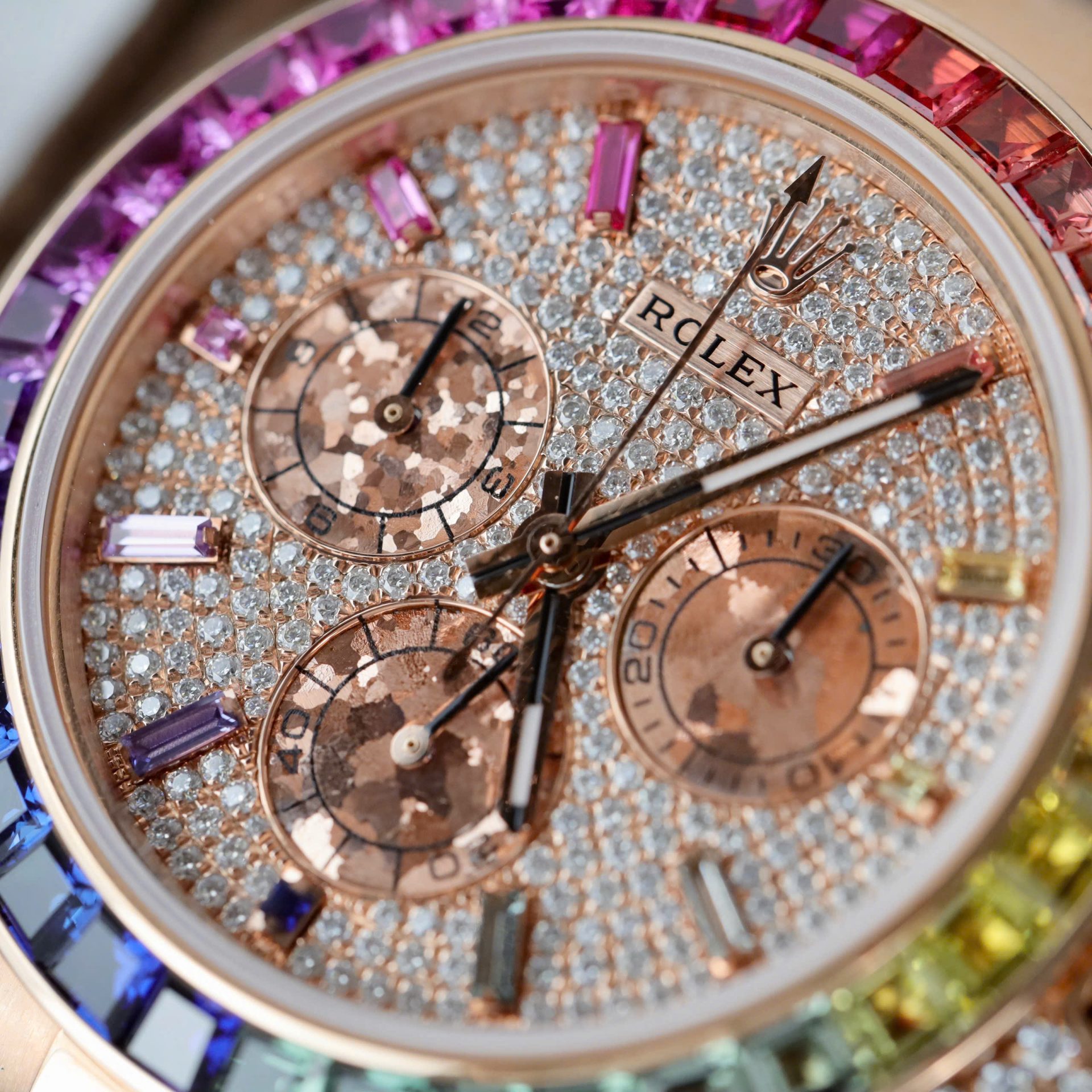 Rolex Daytona 116595 Rainbow RG Plated Diamond Dial 40mm Oyster Super Clone