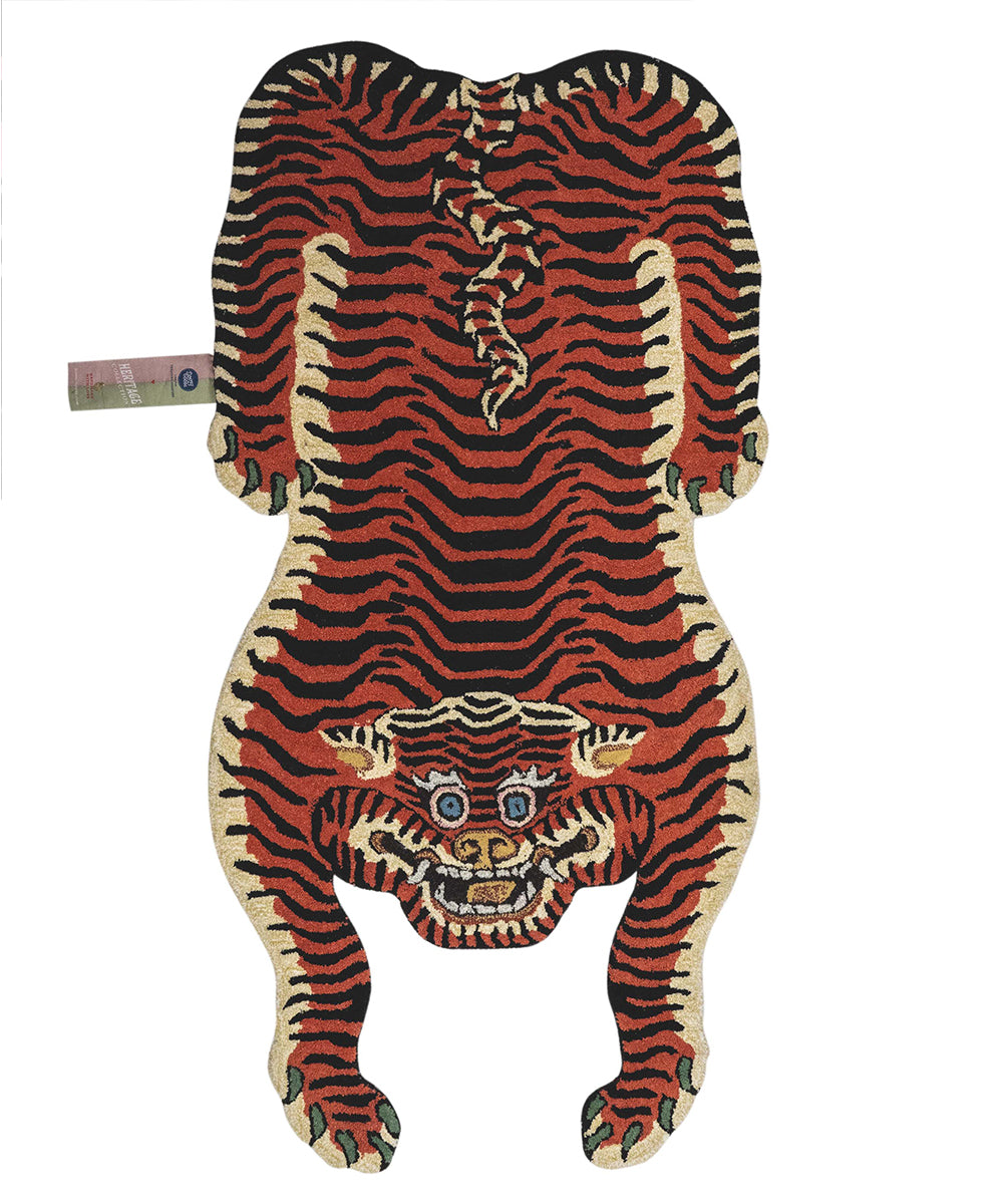 Doing Goods Heritage Santana Tijger Vloerkleed - 181 x 88 x 2cm - 100% wol