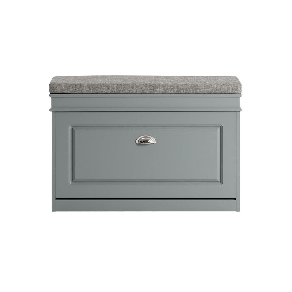 - Banc d'entrée 1 porte abattante effet bois gris