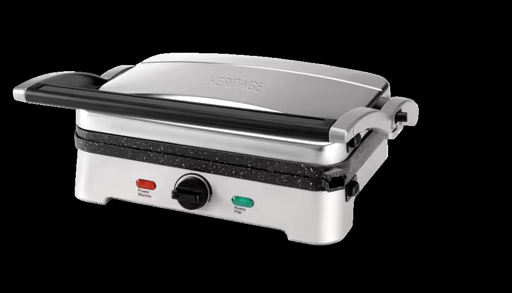 Heritage The Rock Non-Stick Panini Grill Press/Sandwich Maker, Stainless Steel