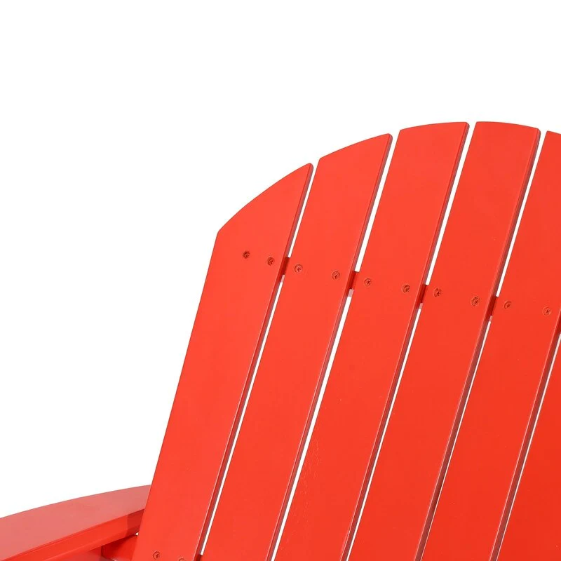 Outdoor Acacia Wood Red Adirondack Chair