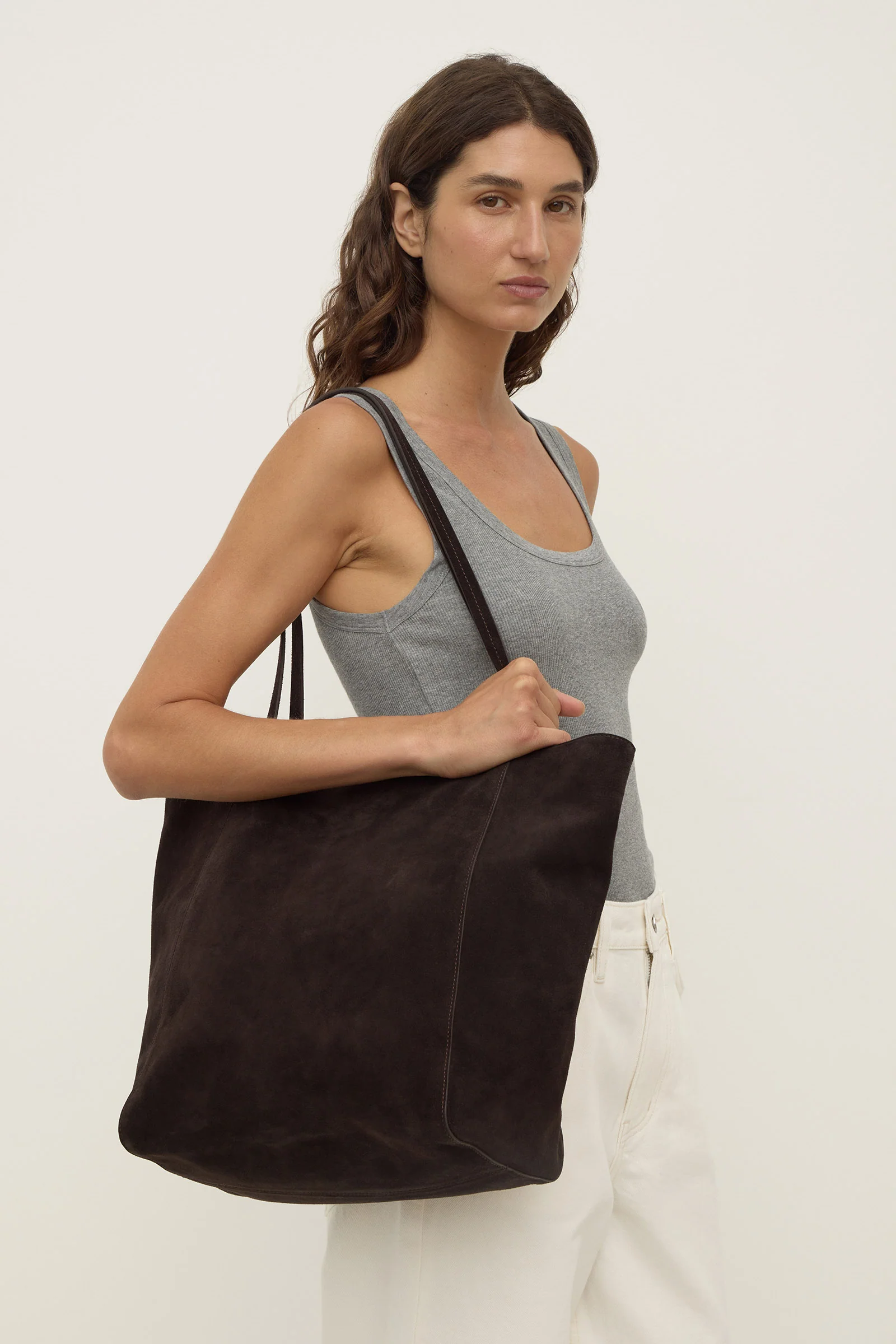 Paige Suede Tote Bag