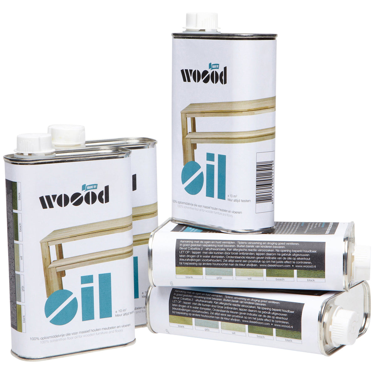 WOOOD olie - Wit - 400ml - Blik - Set van 2