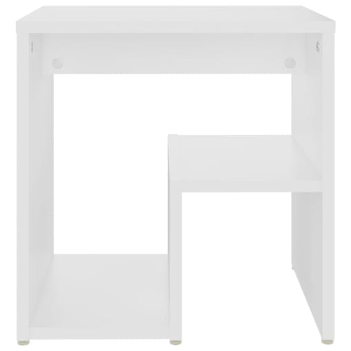 NNEVL Bed Cabinet White 40x30x40 cm Chipboard