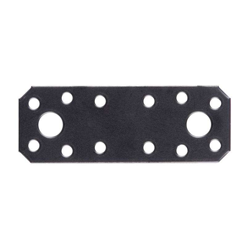 Plaque d'assemblage en acier noire 96 x 35 mm ALBERTS