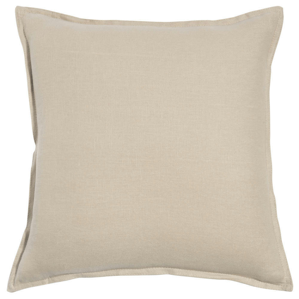 - Coussin en lin lavé beige 45x45