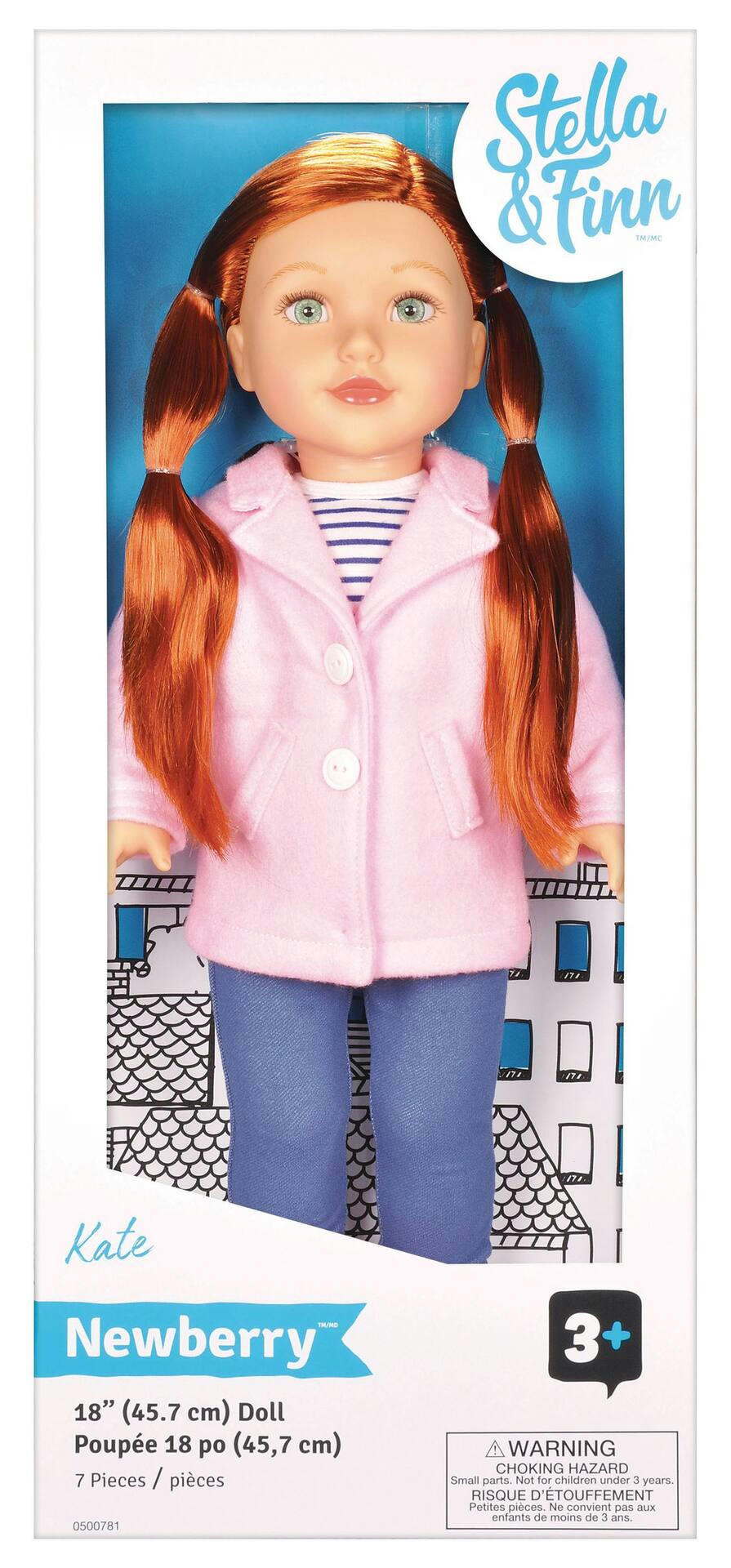 Stella & Finn Newberry Deluxe Doll, Kate, 18-in Toy Figure for Kids, Ages 3+