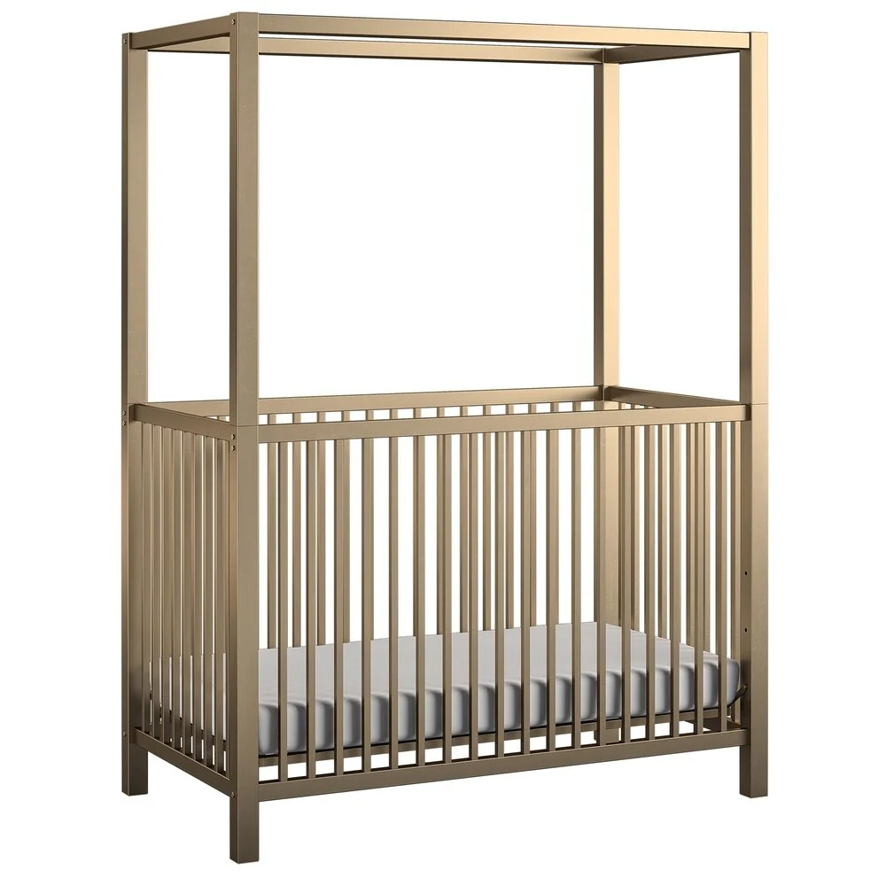 Little Seeds Monarch Hill Haven Gold Metal Canopy Crib