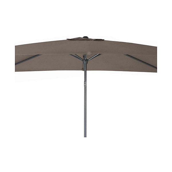 Parasol aluminium avec manivelle 3x2m Tilt Taupe