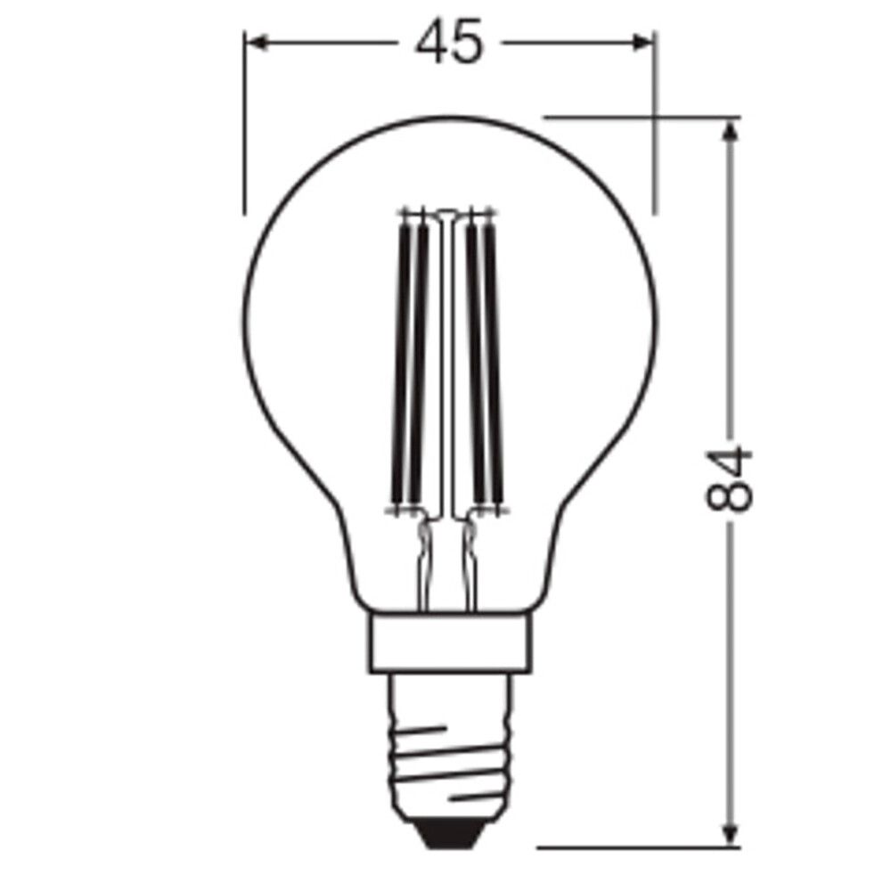 GLOBUSPÆRE OSRAM LED E14 470LM 3,4W DIMBAR KLAR