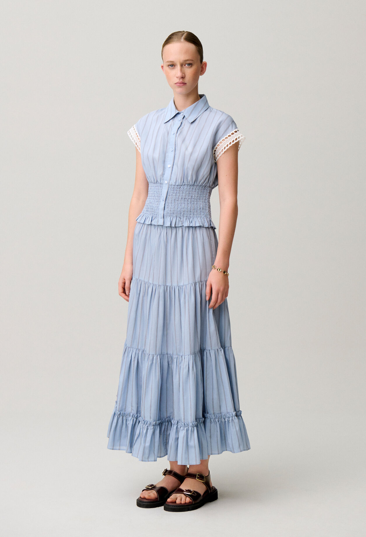 Chemise rayée sans manches