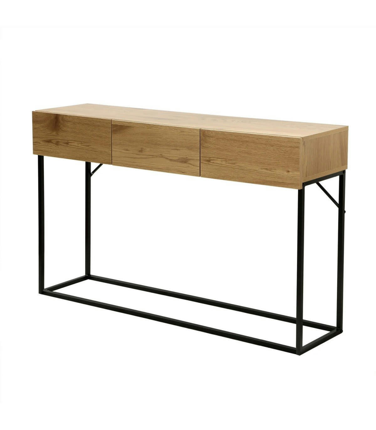- Console 3 Tiroirs Décor Chêne L120cm