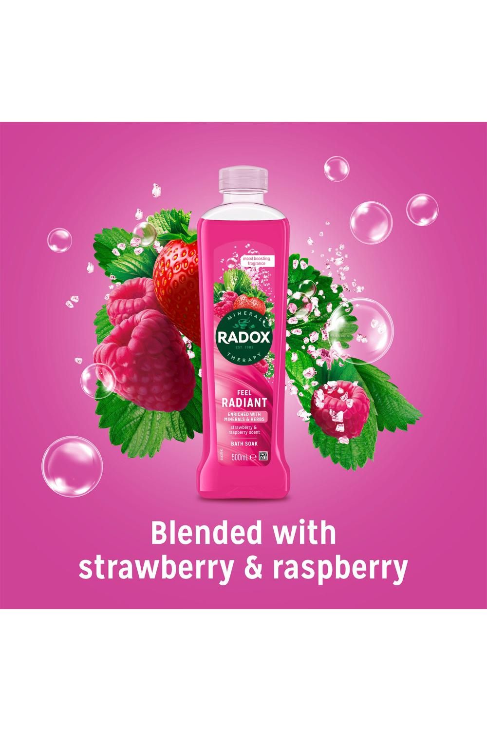 Radox Mineral Therapy Feel Radiant Relief Soothing Bath Soak 500ml,6pk