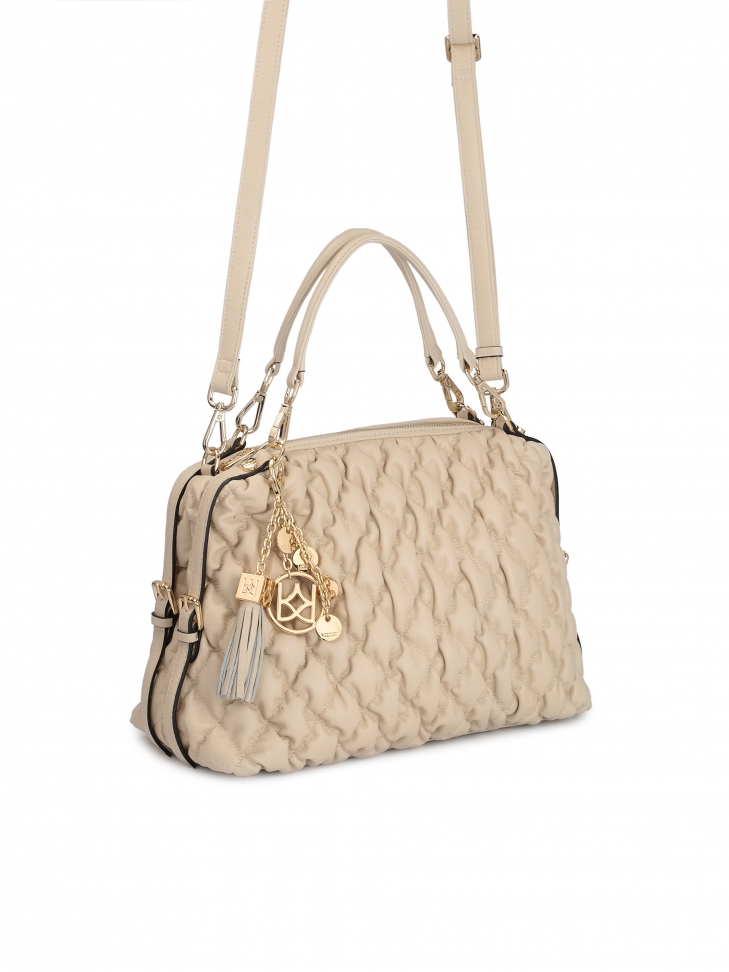 Elegant beige quilted bag