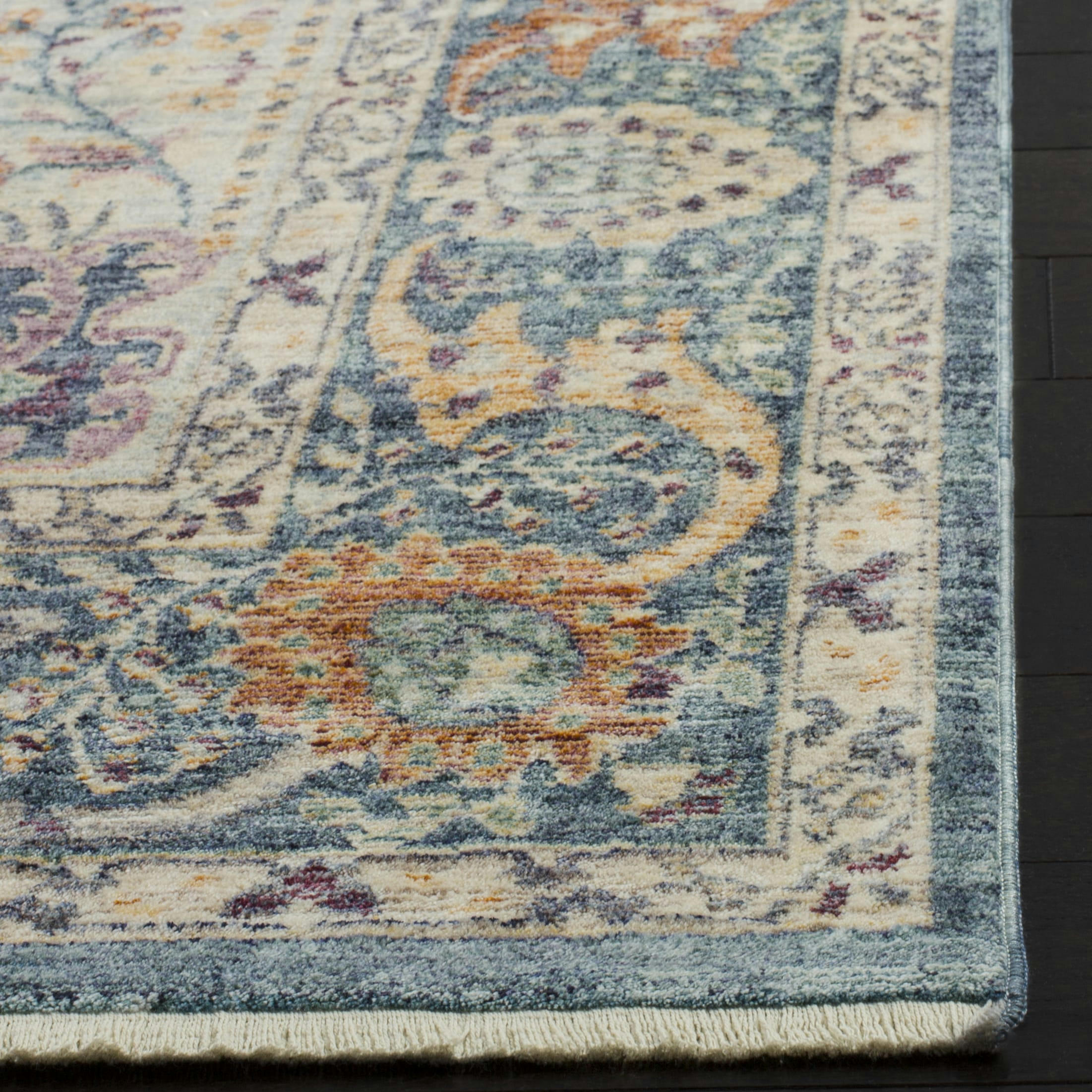 ILLUSION - Tapis de salon interieur en teal & cream, 122 x 183 cm
