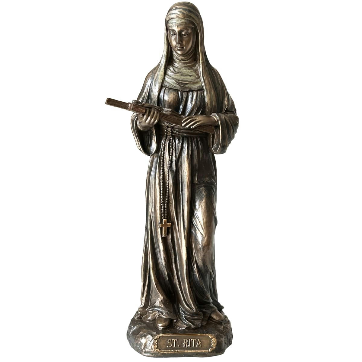 - Statuette Sainte Rita en bronze coulé à froid